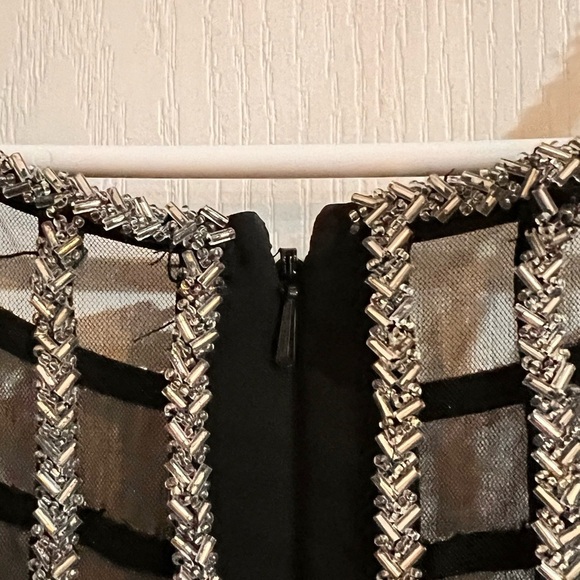 FINAL PRICE Gianni Bini Black Spaghetti Strapped Prom Dress - Picture 3 of 8